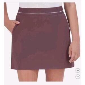 Soybu Womens Skort Purple Skirt Inner-Shorts Pockets Elastic Waist Medium